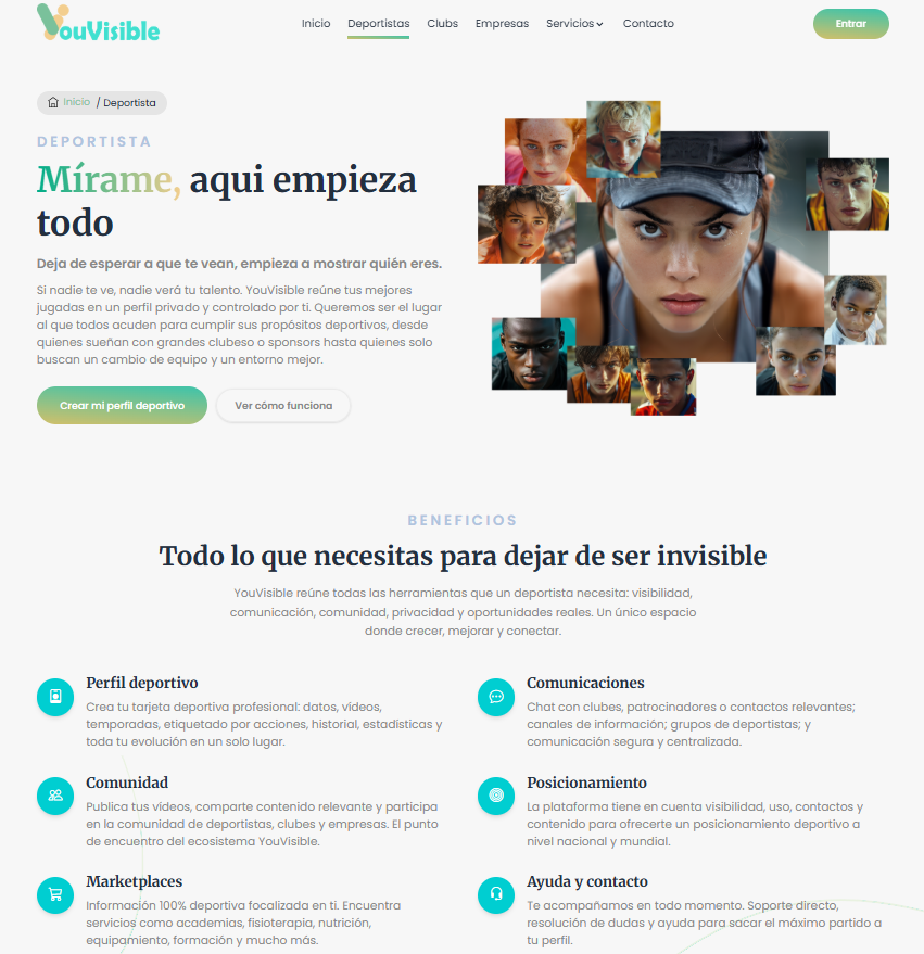 Cómo usar YouVisible para construir tu visibilidad deportiva