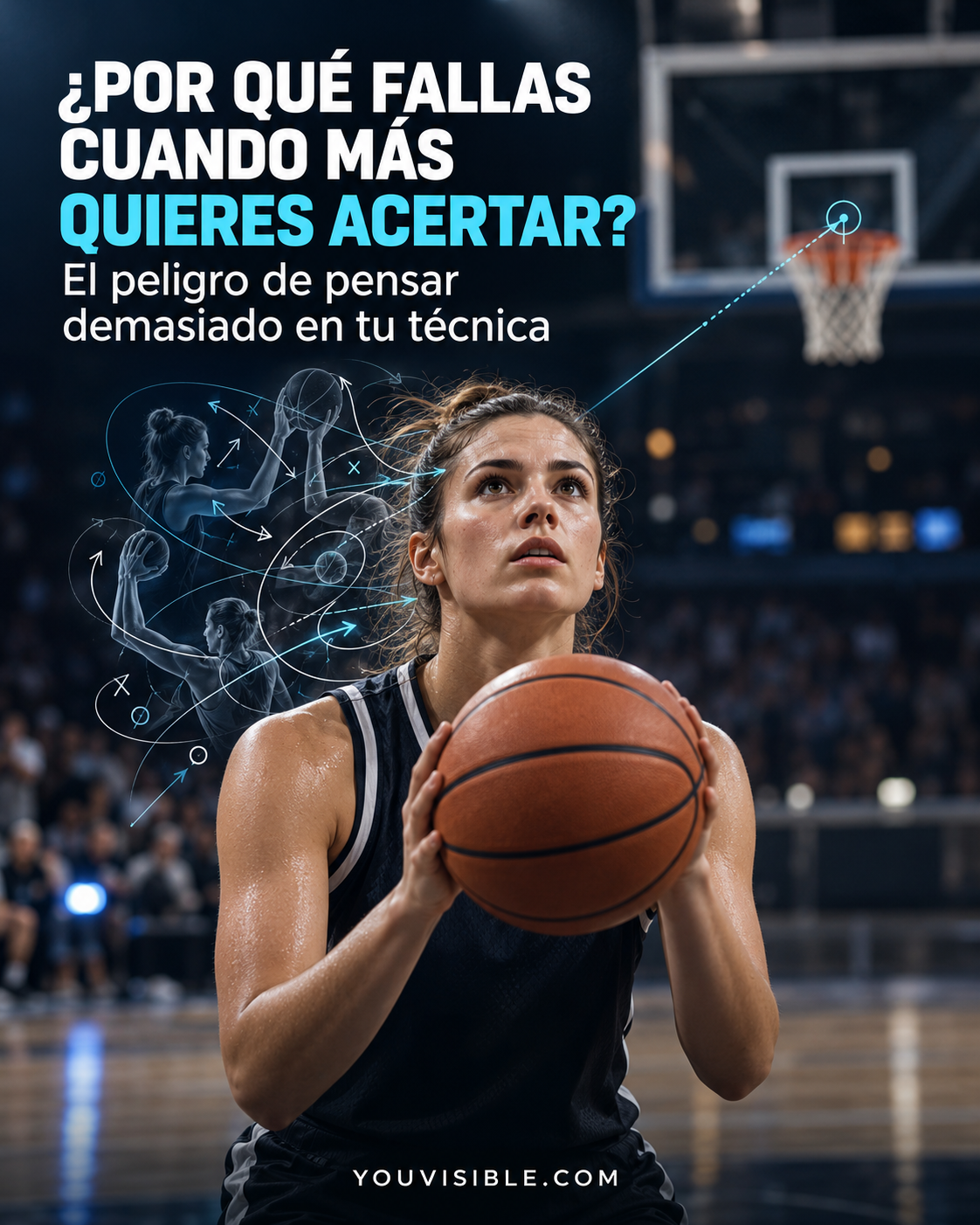 Deportista preparándose para ejecutar un gesto técnico bajo presión, concentrado en el objetivo sin sobreanalizar cada parte del movimiento.