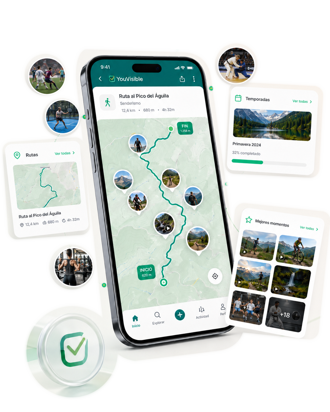 Actividades y momentos deportivos en YouVisible
