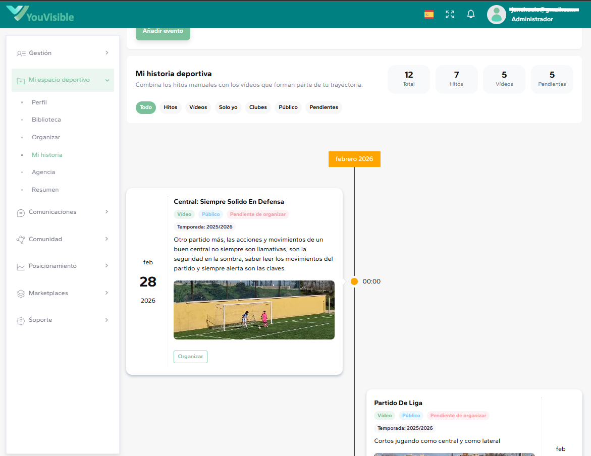 Así se ve una plataforma pensada para ordenar de verdad tu historia deportiva 2