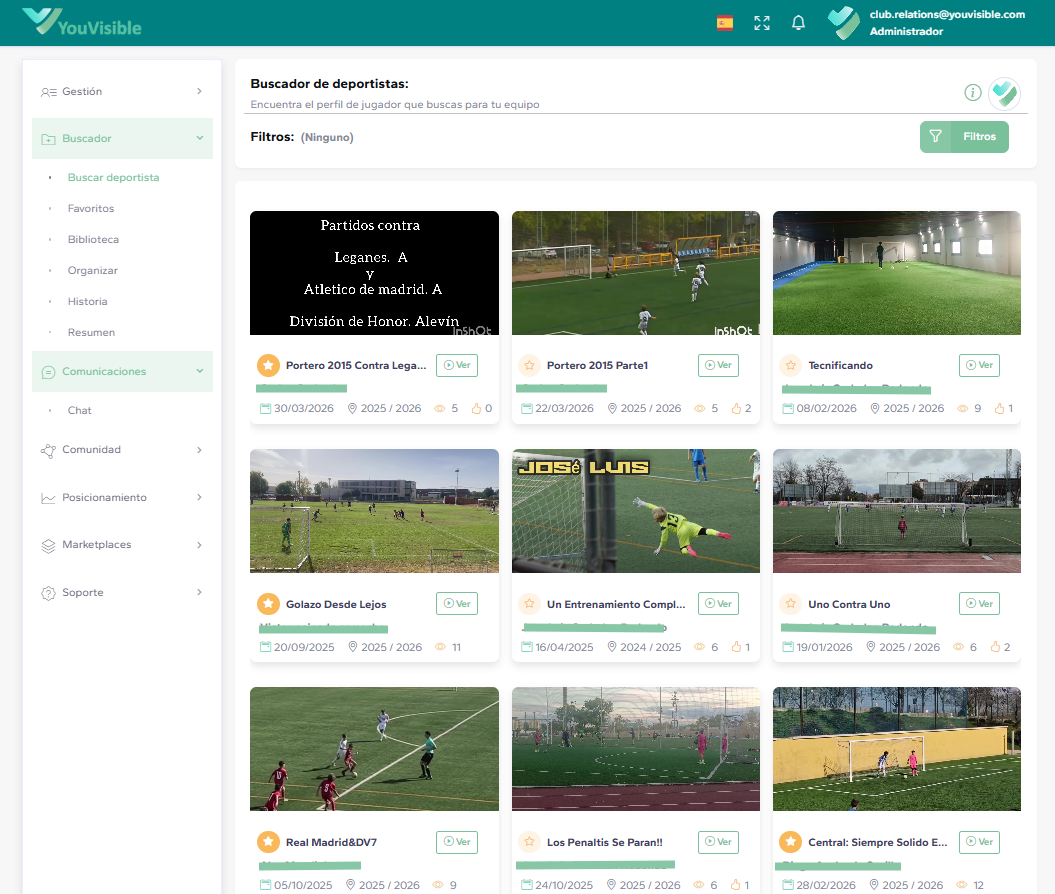 Así se ve un espacio pensado para descubrir talento y ordenar el contenido real del club 1